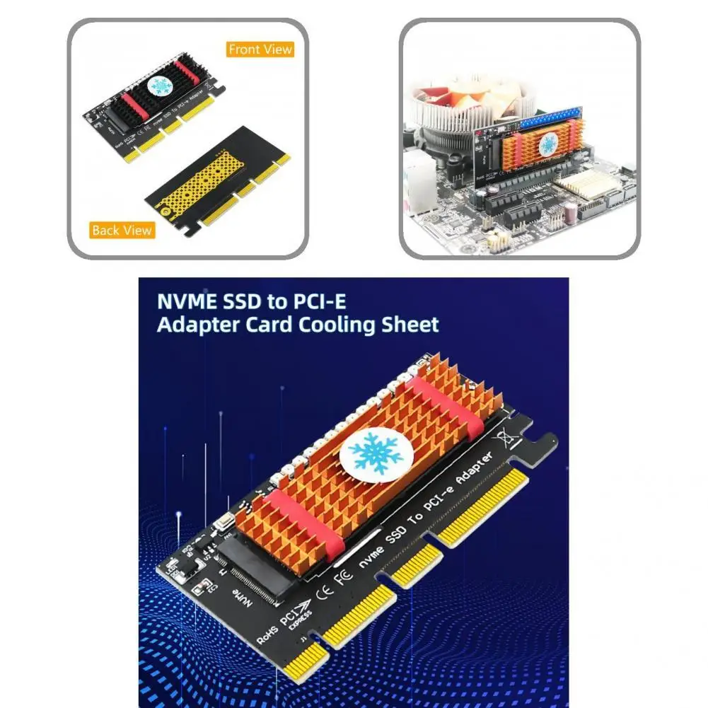 

Convenient Anti-corrosion NVME SSD to PCI-E Adapter Card Cooling Sheet for Desktop