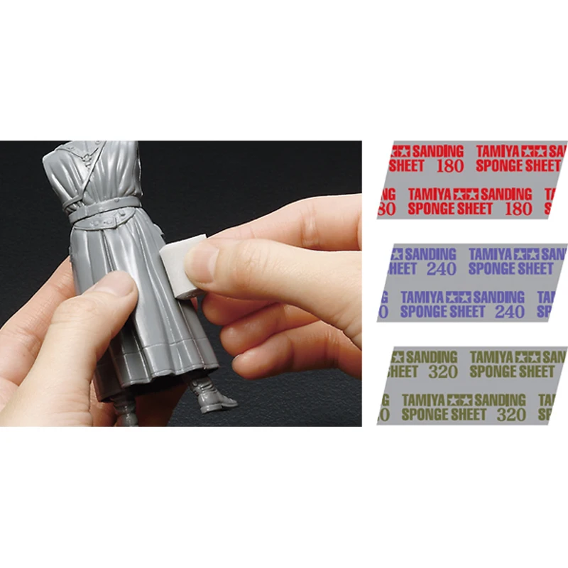 4 шт./компл. Tamiya 87147 87148 87149 87150 шлифовальный спонж #400 #600 #1000 #1500 (114x140 мм)|sanding sponge|sanding