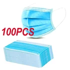 В наличии! Одноразовые маски Mondmasker Earloop со ртом для лица, маски из нетканого материала, расплавленные 3-слойные маски Mascarilla mascarilas, 100 шт.