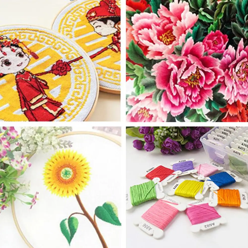 Швейная коробка 80 цветов вышивка крестом нить с цветными карточками набор нитей