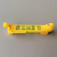 yellow hanging level pen horizontal bubble measuring level gadget portable acrylic bubble spirit level with plastic shell