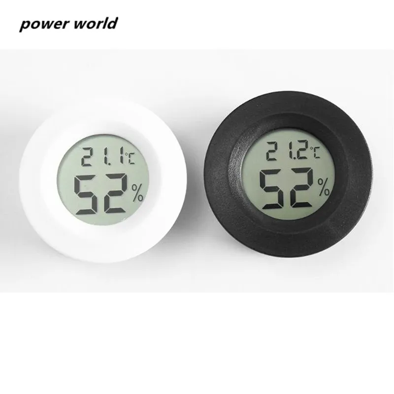 Круглый встроенный электронный термометр и цифровой гигрометр рептилий