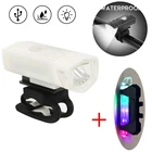 Светильник фонарь MTB, цветсветильник задний фонарь, ночной велосипедный фонарь, водонепроницаемый, зарядка через USB, предупреждающий фонарь, велосипедные аксессуары