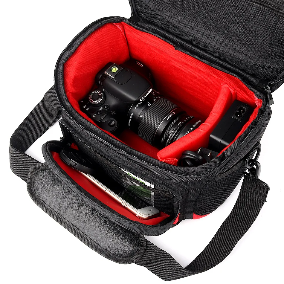 high capacity dslr camera bag photo bag case for canon eos camera nikon sony olympus omd fujifilm backpack lens shoulder bags free global shipping