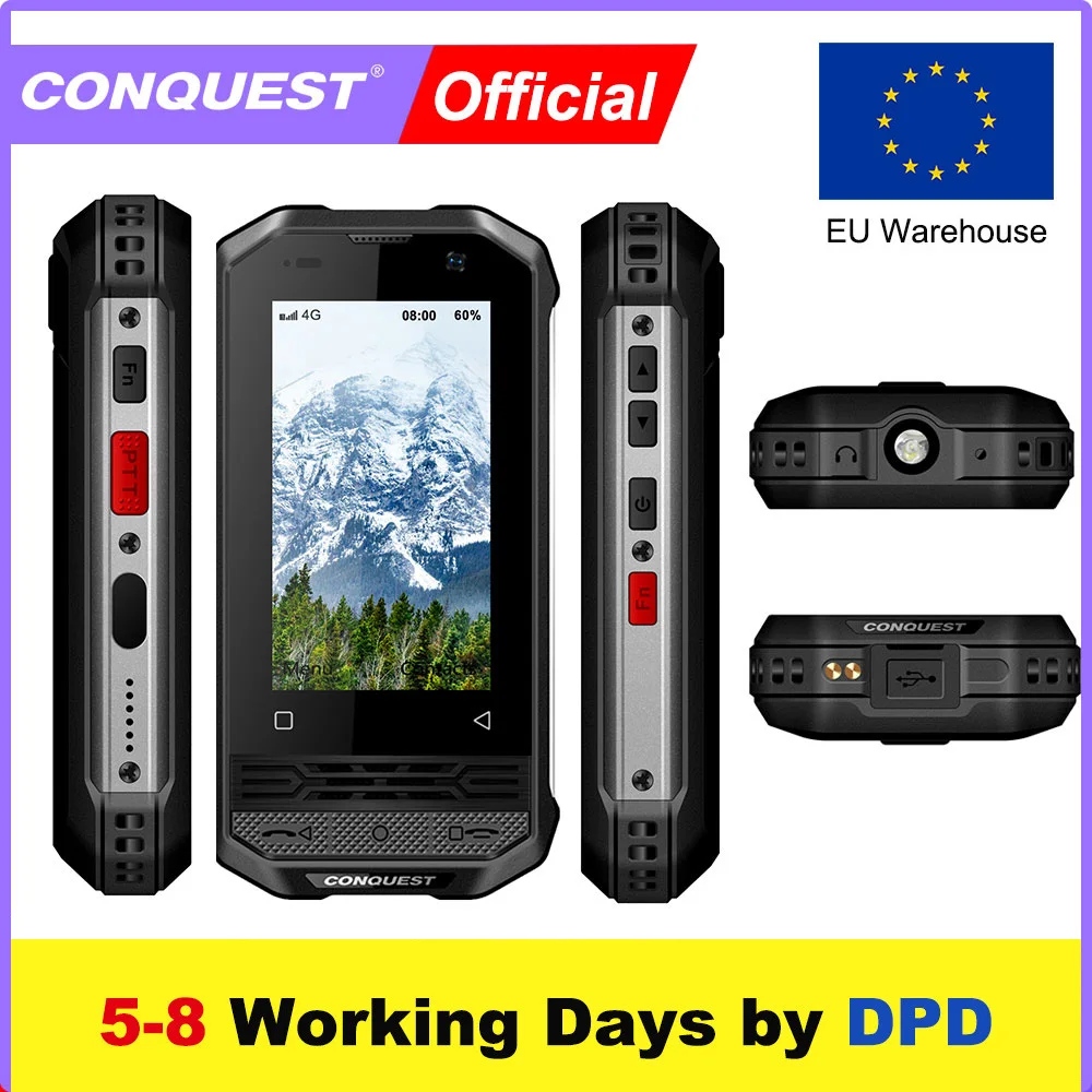 Супер Мини CONQUEST F2 IP68 Ударопрочный водонепроницаемый прочный смартфон Android NFC