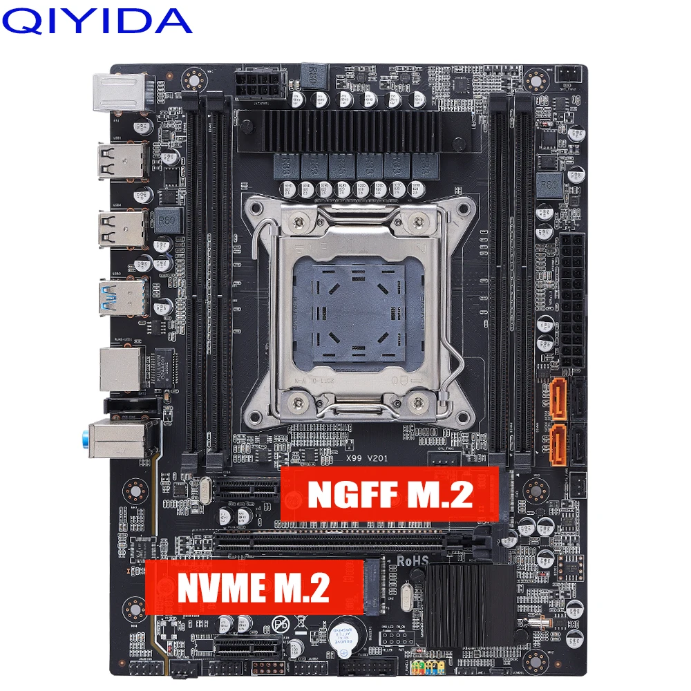Qiyida X99 материнская плата с Xeon E5 2620 V3 cpu LGA2011 3 CPU NF|Материнские платы| |