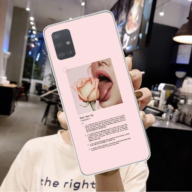 Роскошный бренд эстетическое искусство силиконовая для samsungs galaxys A10 A30 A50 A70 A80 2019 A51