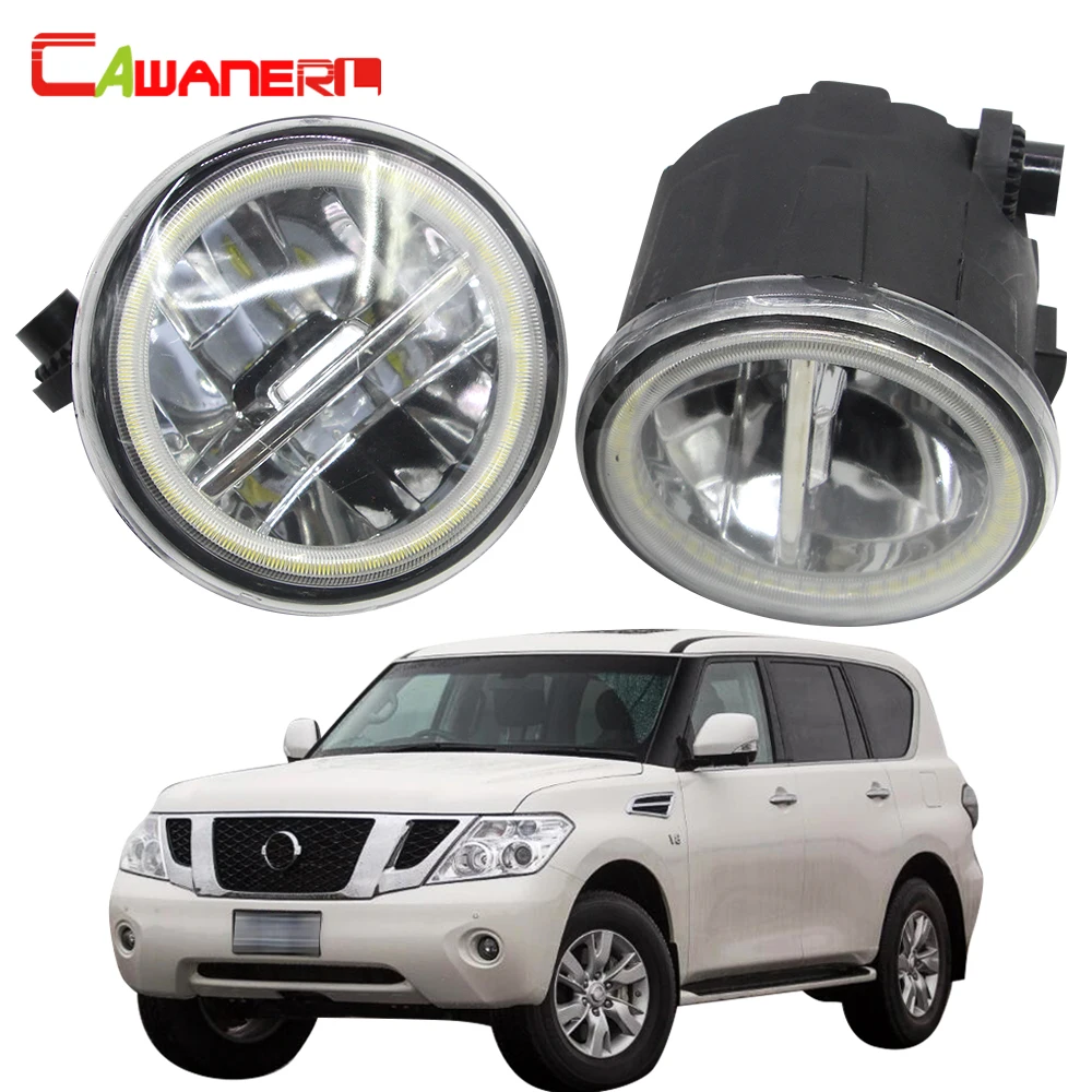 Cawanerl для Nissan Patrol 3/III Y62 автомобиля 4000LM светодиодный туман светильник + глаза
