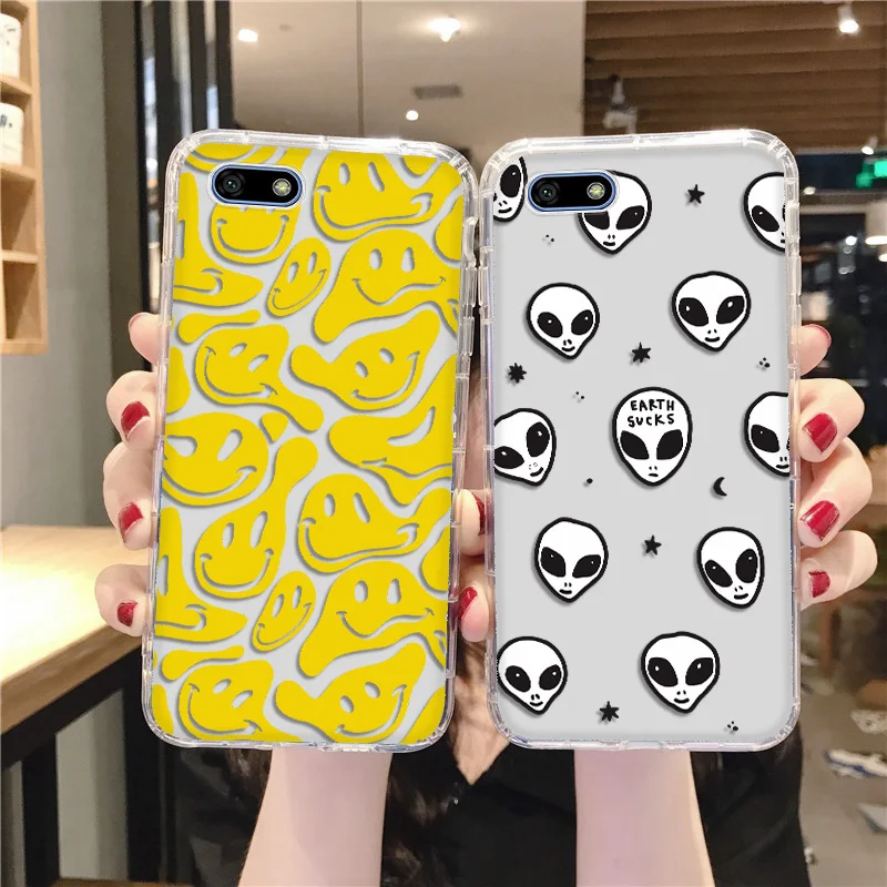 

Clear Smile Case For Huawei P30 Pro Case For Huawei P30 P40 P20 Lite P Smart Plus Z Honor 10i 20i 20 Lite 9C 8A 9S Funny Cover