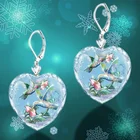 Женские серьги с кристаллами и Колибри, эстетические украшения для женщин, эстетические аксессуары, роскошные украшения, аксессуары для Хэллоуина