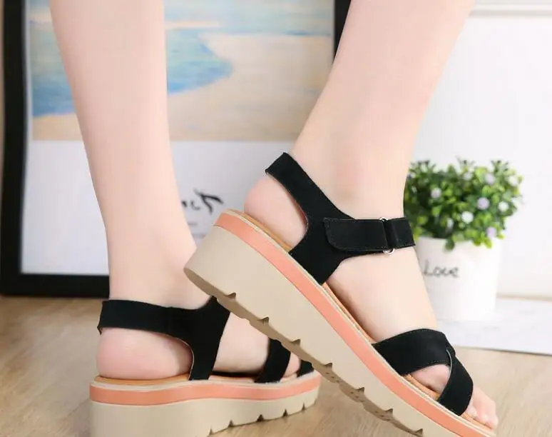 Босоножки женские замшевые модные Универсальные шлепанцы обувь для студентов