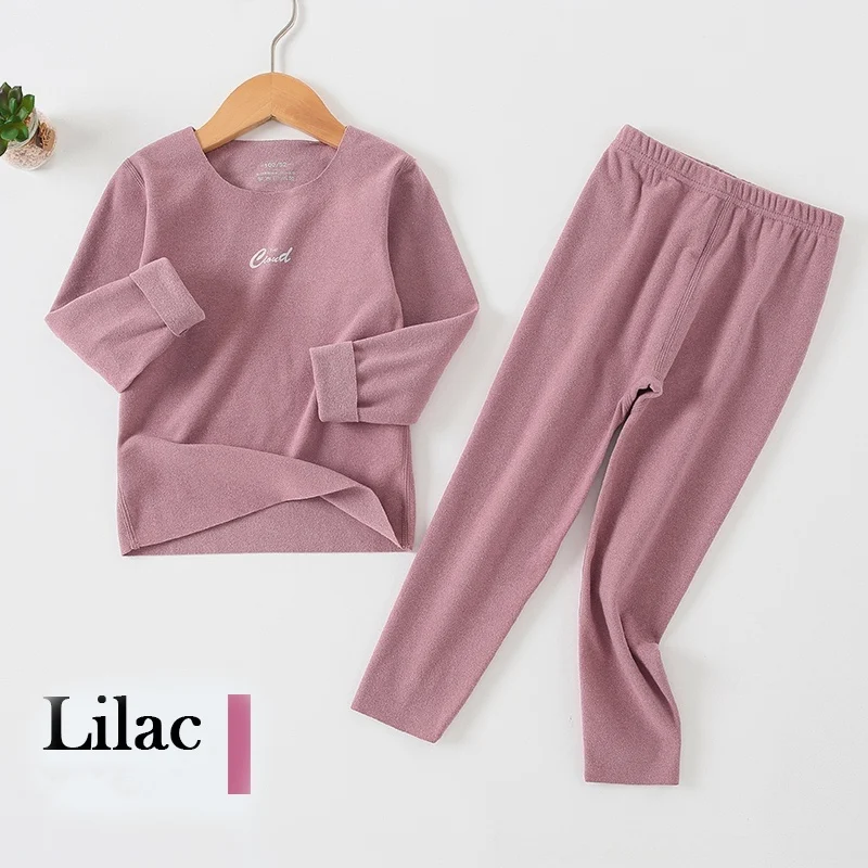 

New Autumn Winter Thermal underwear johns Warm pajamas Ribbed Fitted Children Clothes 2 pcs Boy Children Long Sleeve Toddler