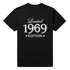 Милая летняя одежда Стиль Ограниченная серия 1969 футболки забавная Мужская футболка на день рождения с коротким рукавом и круглым вырезом, хлопковая человека сделанного в 1969 футболка Топы