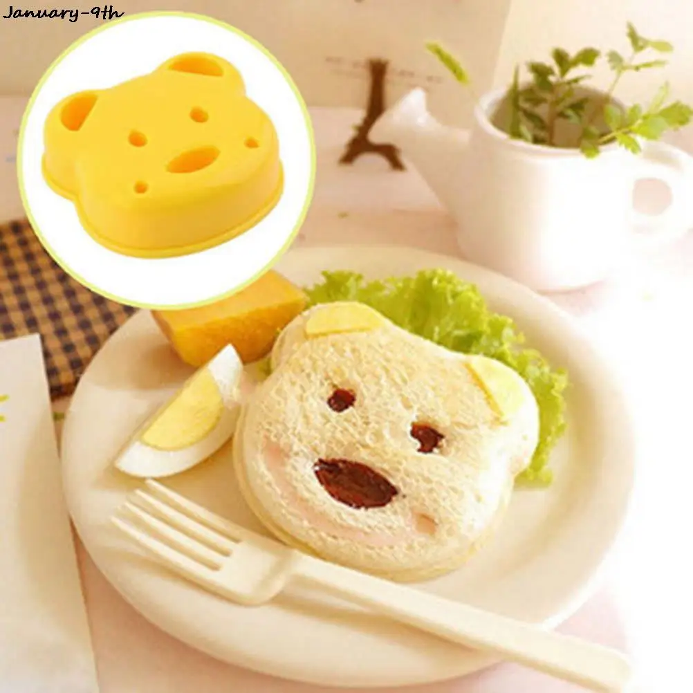 

1 шт., форма-сэндвич «сделай сам» в виде маленького медведя, форма для хлеба пирога, креативный кухонный инструмент