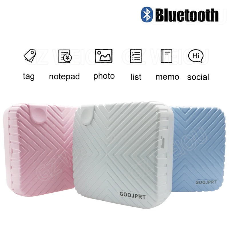 Термопринтер, изображение, мобильный мини-фотопринтер, безчернильный, Bluetooth, карманный, портативный, для Android, iOS, мобильный телефон,, A6, Peripage