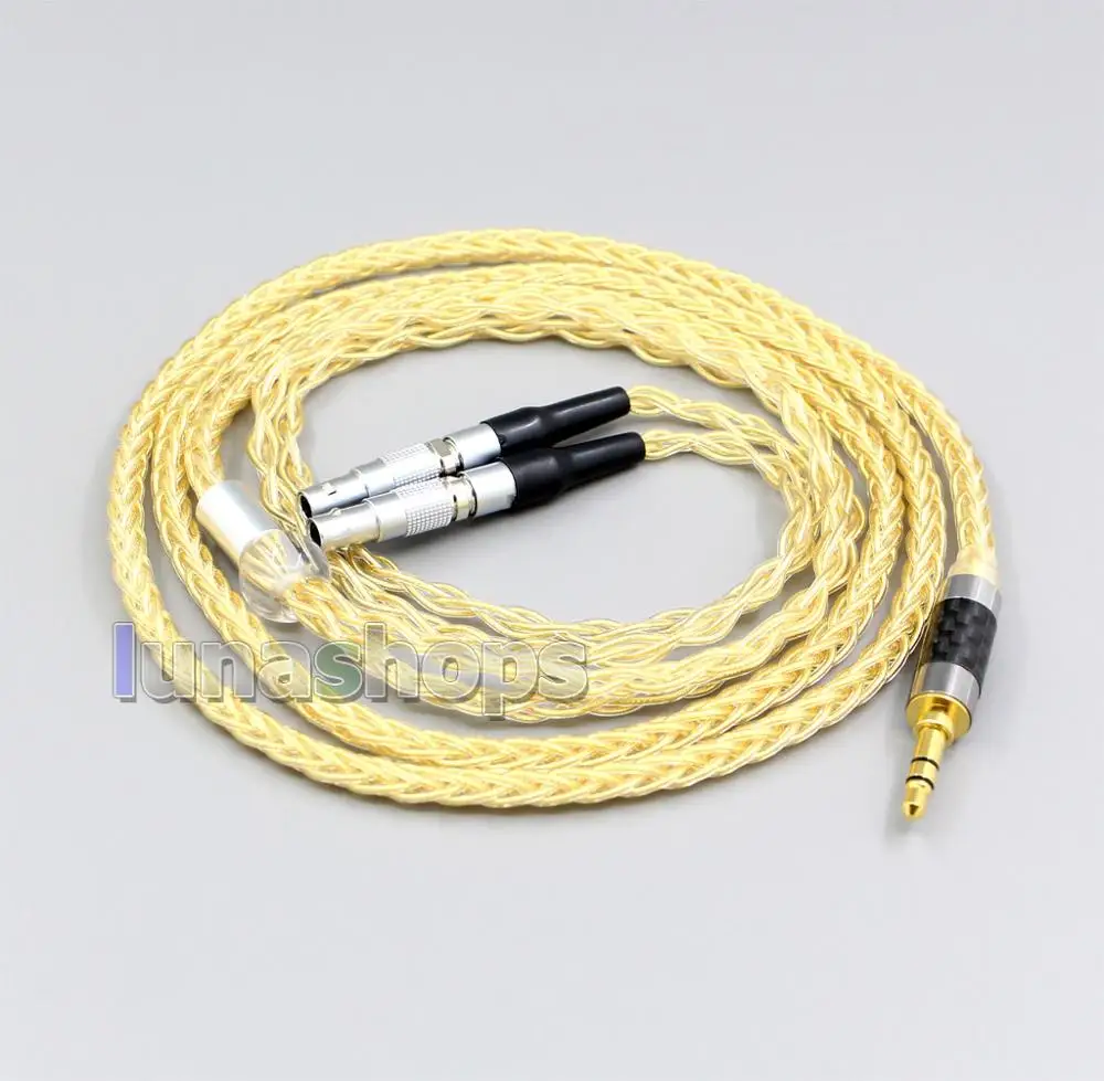 

LN006494 8 Cores 99.99% Pure Silver + Gold Plated Earphone Cable For Ultrasone Veritas Jubilee 25E 15 Edition ED 8EX ED15