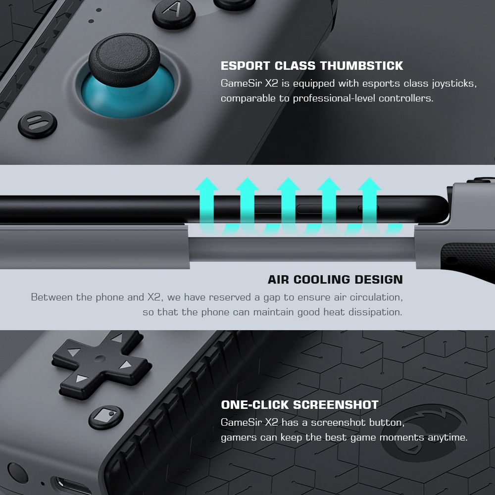 Геймпад GameSir X2 Bluetooth Puge джойстик контроллер Android или Ios игровой для облачных игр