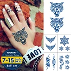 Временная водостойкая Татуировка Juice, тигровый тотем, Лев, волк, флеш-татуировки, Мужская рука, бедро, боди-арт, поддельные татуировки для женщин