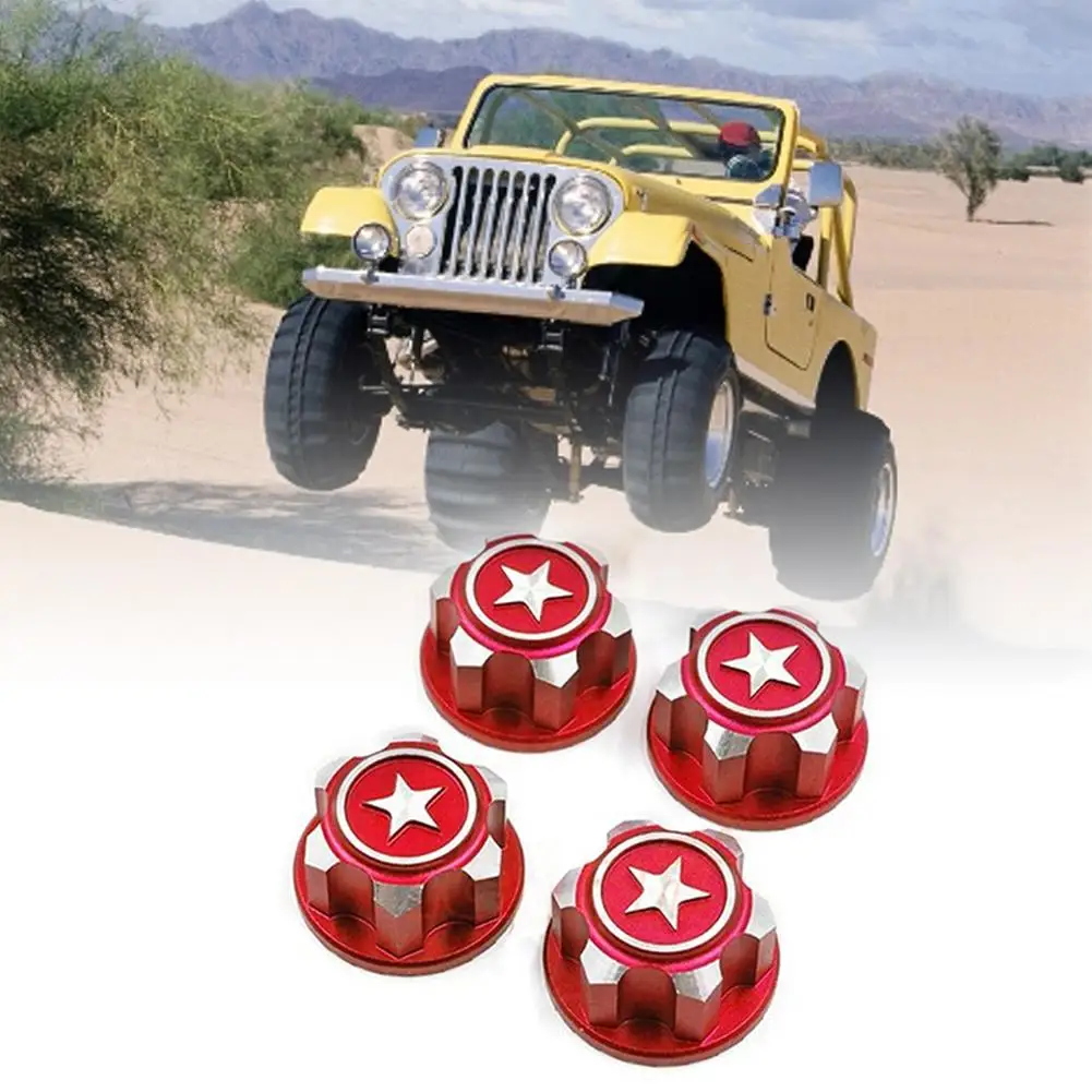 4PCS Wheel Hub Nut CNC Alloy 17MM Dustproof Non-slip RC Car Accessories For Traxxas X-maxx Summit E-Re vo | Игрушки и хобби