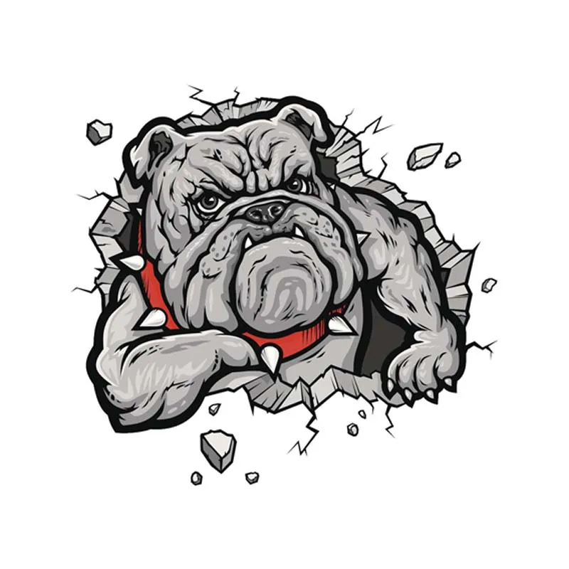 

New Fashion Ferocious Dog Color Car Sticker Anf Decals Lovely for Car Bumper Waterproof Cover scratches Interior KK15*14cm