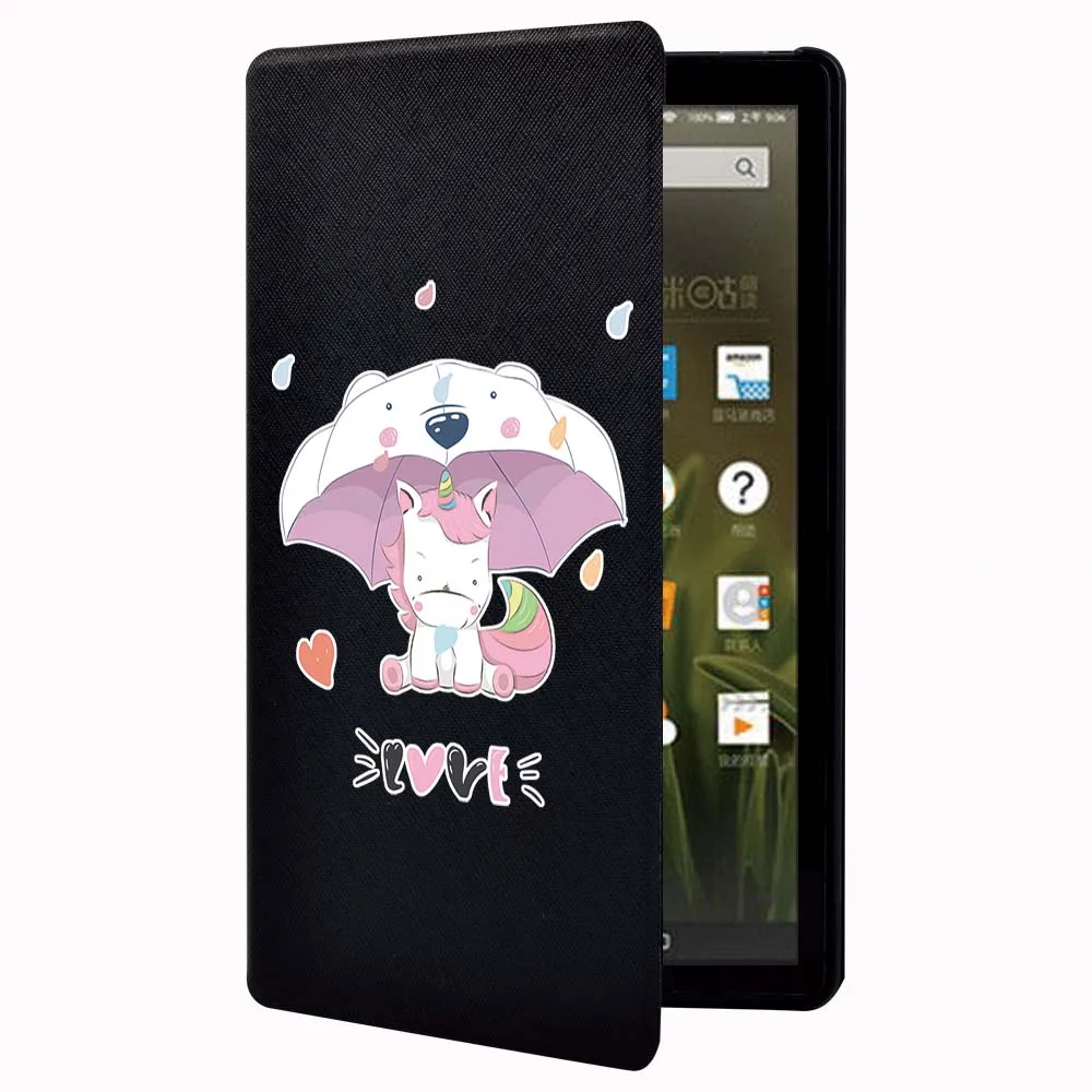 Для Amazon Fire 7(5/7/9 поколения)/HD 8(6/7/8 10(5/7/9 поколения) кожаный чехол с откидной крышкой