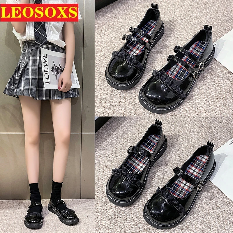 

Soft Leather Leather Shoes Female British Wind 2021 Spring and Autumn New Loafer All-match Round Head Women's Single Shoe