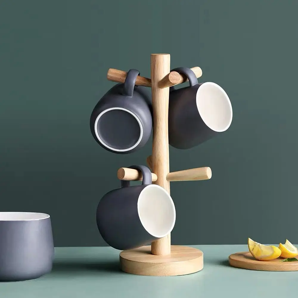 

Wooden Cups Stand Display Holder Kitchen Sink Drain Rack Storage Organizer Drinking Utensils Drying Rack Holder Shelf Drainer