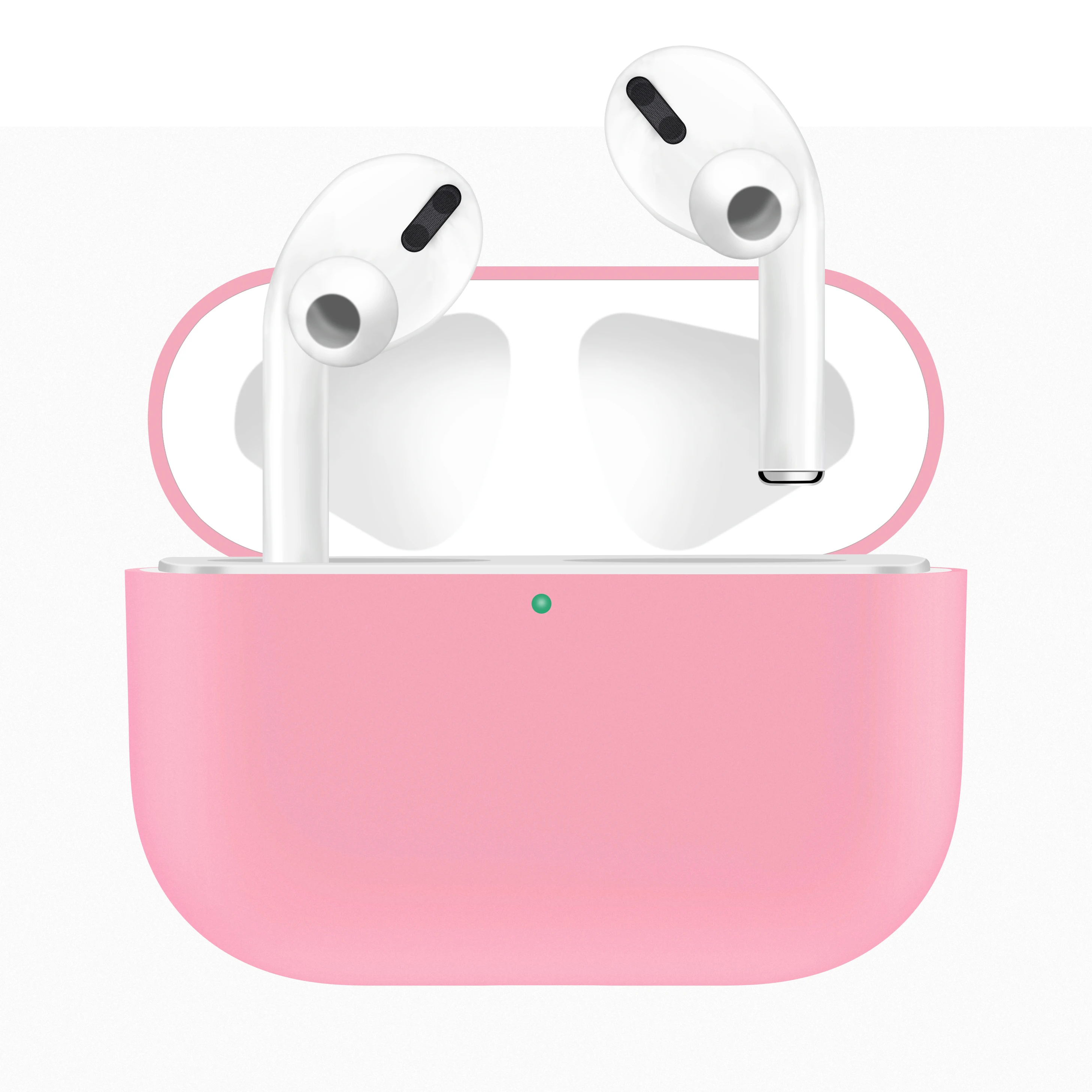 Ультратонкий силиконовый чехол для Airpods Pro зарядки видимый передний светодиодный