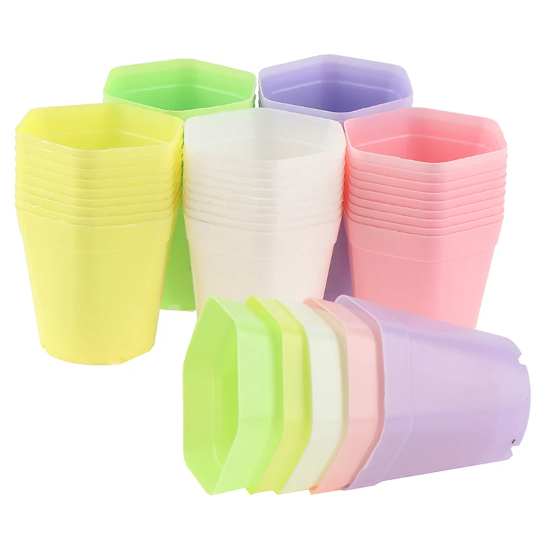 Цветные пластиковые горшки для растений 10 шт. мини-горшки цветов | Дом и сад