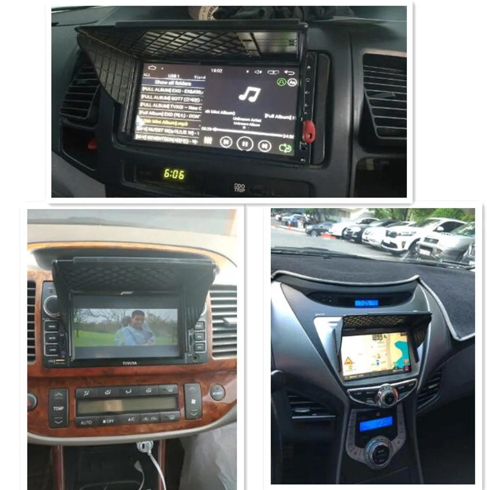 6-10 дюймовый универсальный для автомобиля gps навигация дисплей свет солнцезащитный козырек от солнца барьер капюшон самоклеющиеся ширина 1