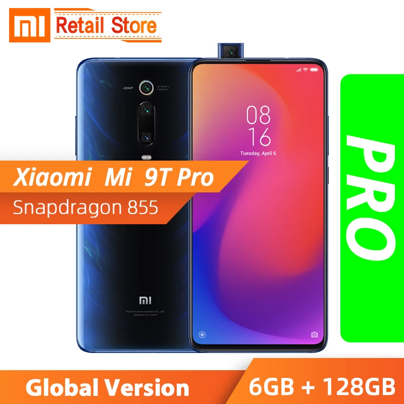 Глобальная версия Xiaomi mi 9T Pro Red mi K20 pro 6GB 128GB Snapdragon 855 смартфон 48 МП Тройная задняя камера всплывающая камера NFC 4000mh