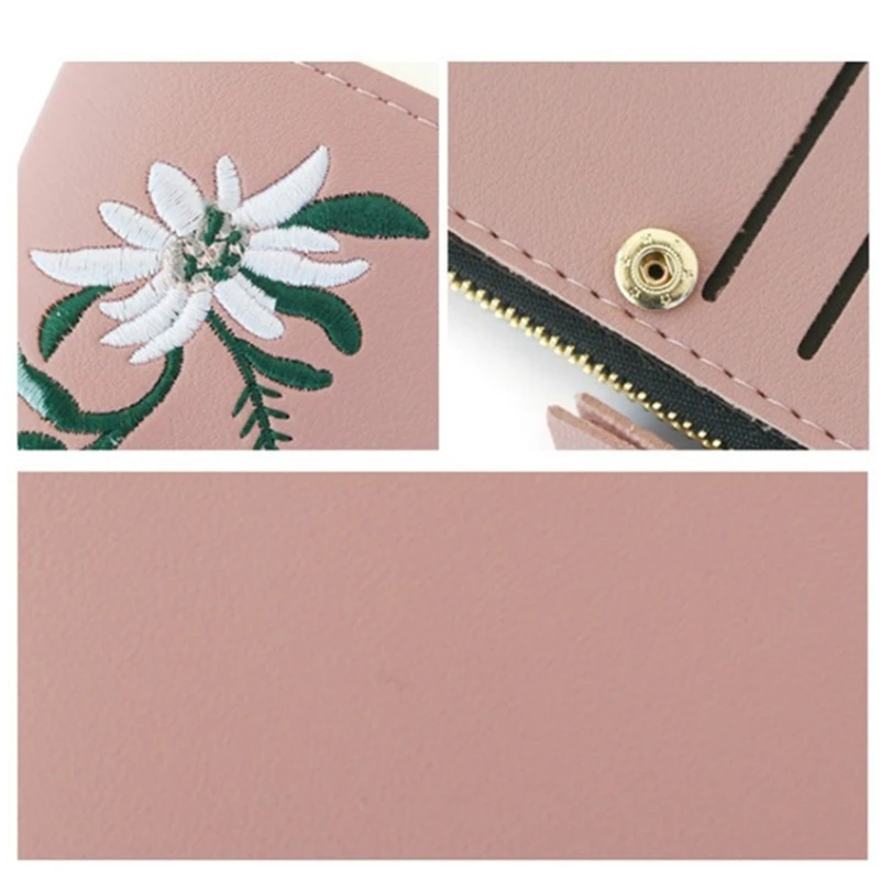 

Famous Brand Designer Short Small Flower Wallet Women Ladies Leather Wallets Female Purse Porte Feuille Femme Cartera Mujer