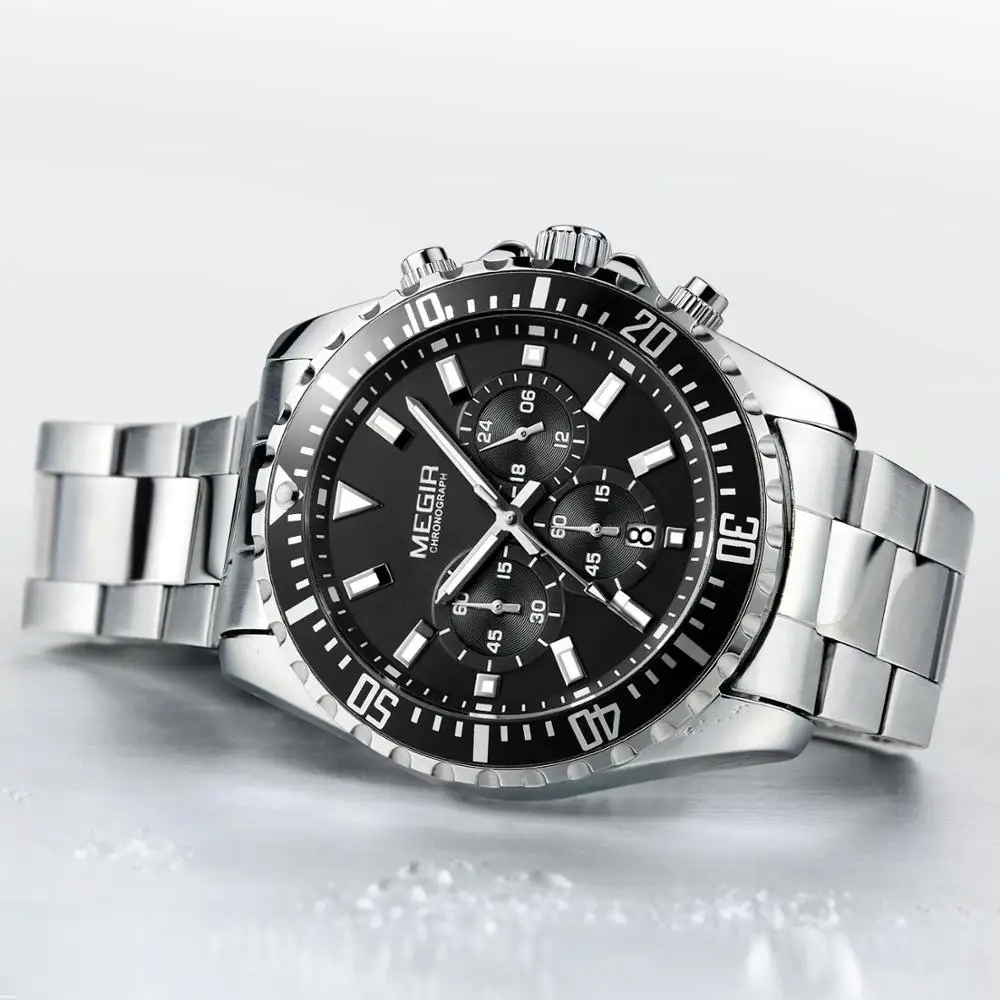 Часы наручные MEGIR Мужские кварцевые роскошные брендовые армейские в стиле