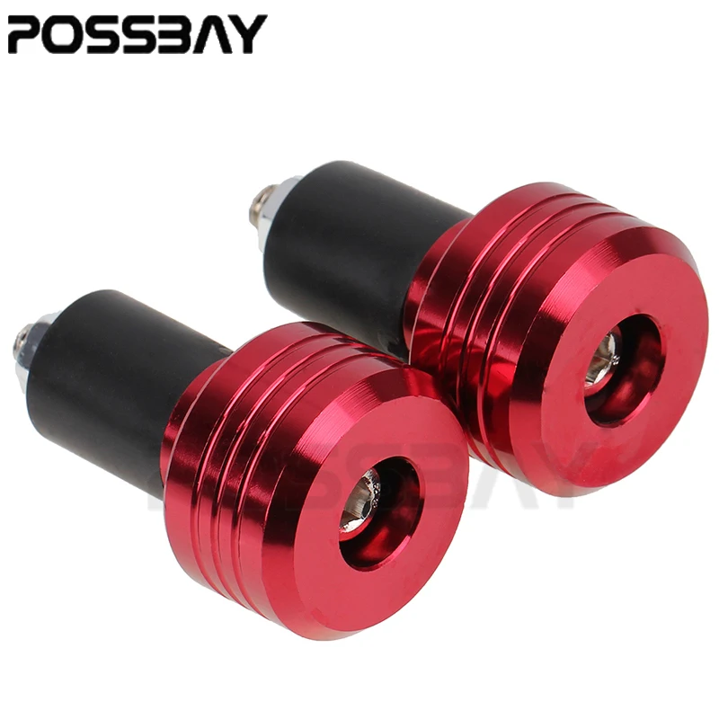 Алюминиевые ручки POSSBAY 7/8 дюйма для мотоцикла руль ручка колпачок руля