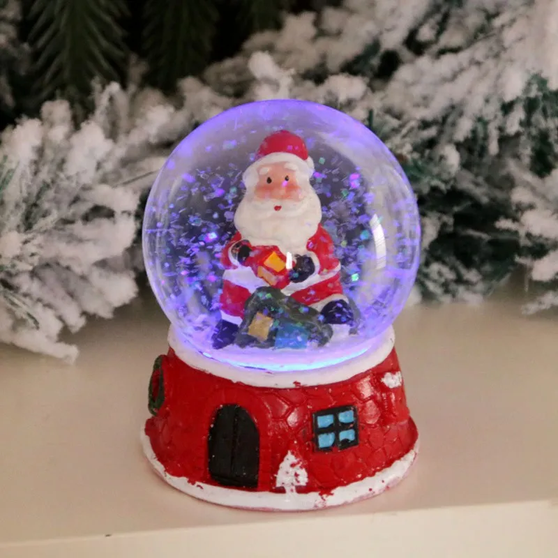 

Christmas Resin Music Snow Glass Santa Claus Crystal Ball Crystal Music Boxing Christmas And New Year Gifts