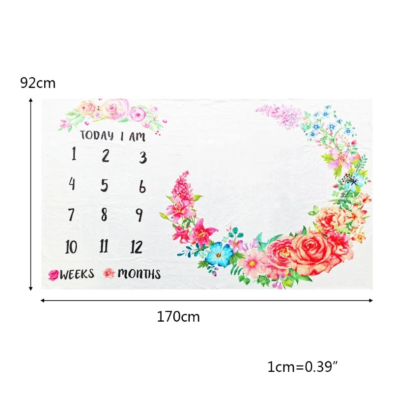 

Newborns Photography Blanket Baby Monthly Milestone Blanket Sunflower Photo Drops for Infants Boys Girls Gifts