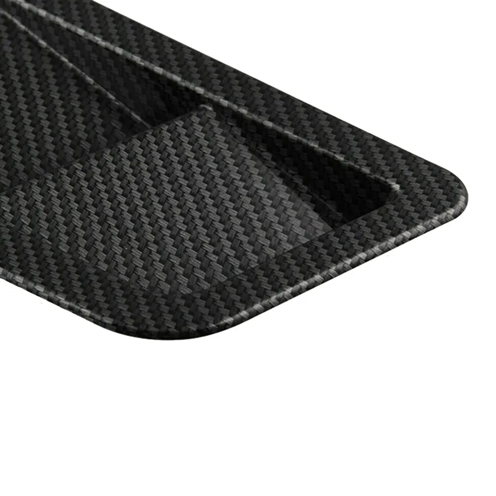 

Universal Fit For All Vehicles 2Pc Carbon Fiber Car Hood Vents Louver Panel Trim ABS Universal For All Vehicles