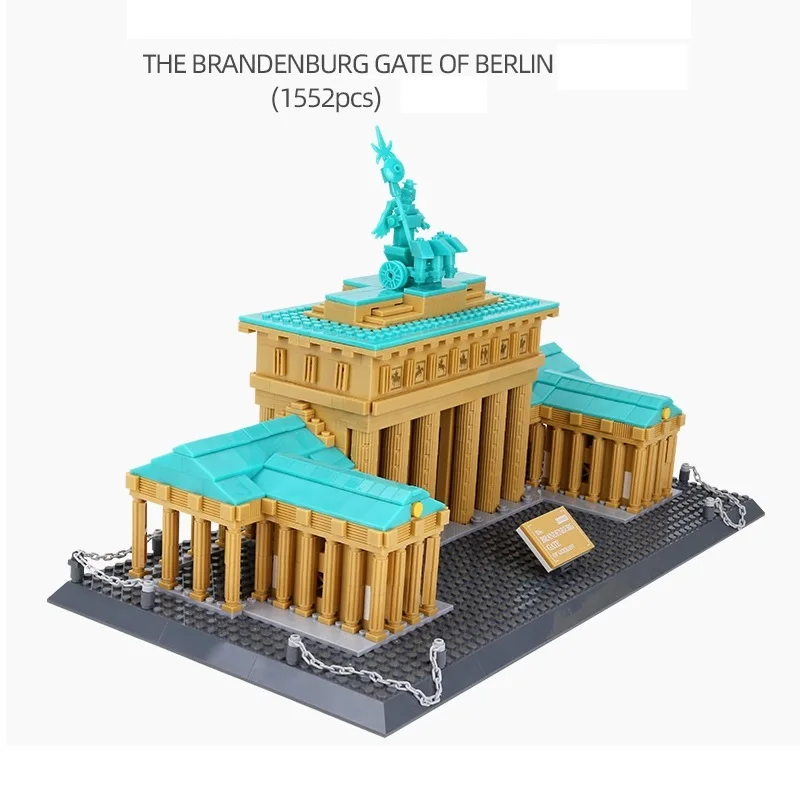 

Wange Blocks Architecture Brandengurg Gate Model Building Brick Beautiful House Juguetes Educational Toy for Children Gifts 6211