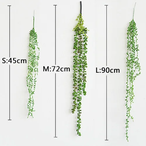 2021 New Green Fall Artificial Lover's Tears Wall Hanging Plants Home Garden Balcony Wedding Party Decor PVC Fake Plants Hot images - 6