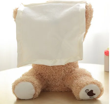 Peek Boo медведь Peek Boo слон мягкие животные плюшевый слон кукла играть музыкальный медведь образовательная интерактивная игрушка для детей