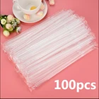 100 шт., одноразовые пластиковые соломинки для напитков