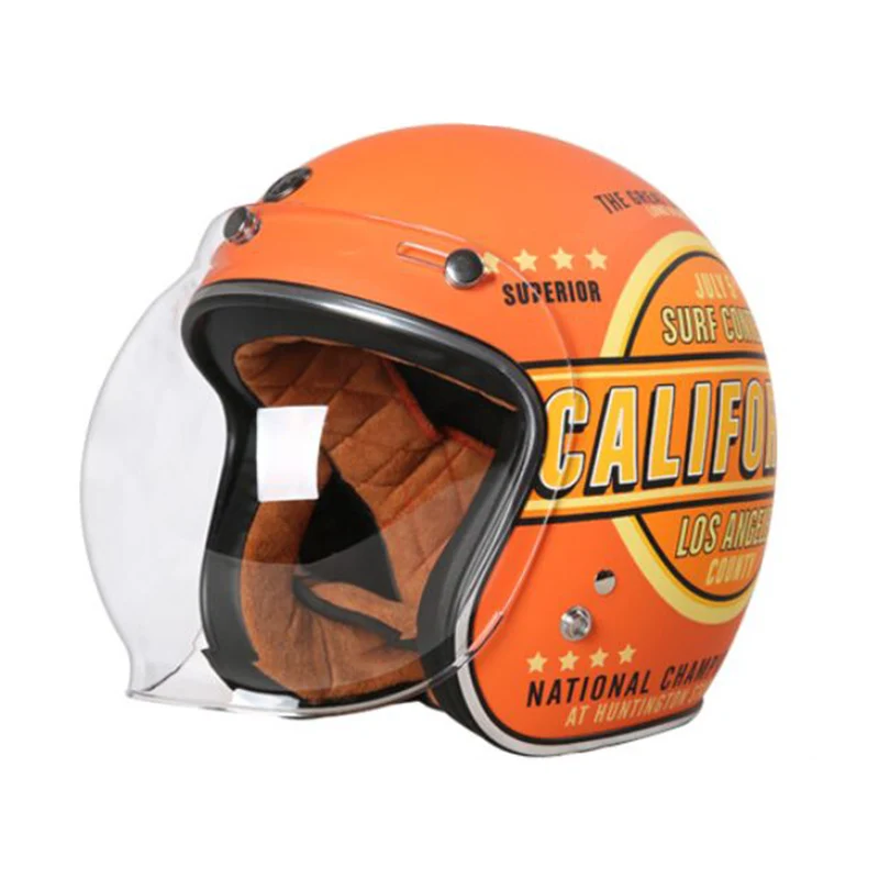 Мотоциклетный шлем TORC Moto Casco с открытым лицом мотоциклетные шлемы 3/4 в стиле ретро