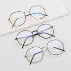 Очки унисекс в металлической многоугольной оправе с защитой от сисветильник света, винтажные очки с защитой от излучения мобильный телефон