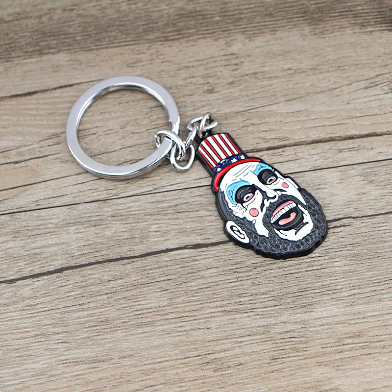 Металлический брелок для ключей K712 с эмалью в виде клоуна | Украшения и