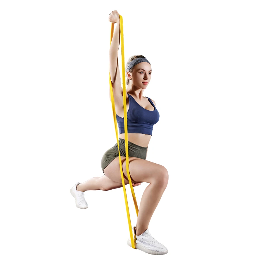 Фитнес Резиновый силовой ремешок с длинной опорой эластичные ленты для