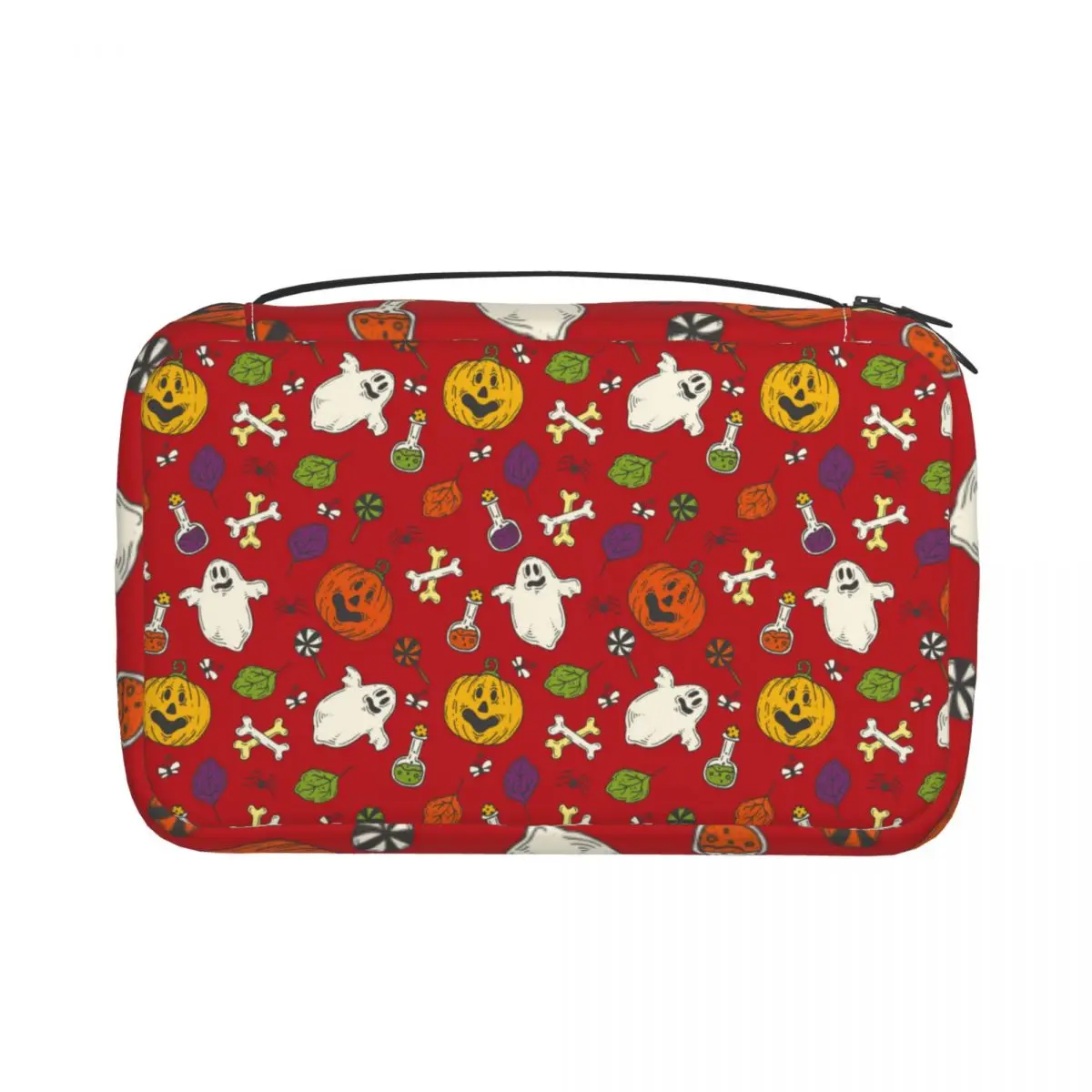 

Женская дорожная косметичка, забавный органайзер для туалетных принадлежностей с принтом на Хэллоуин, подвесная Сумка Для Хранения Туалет...