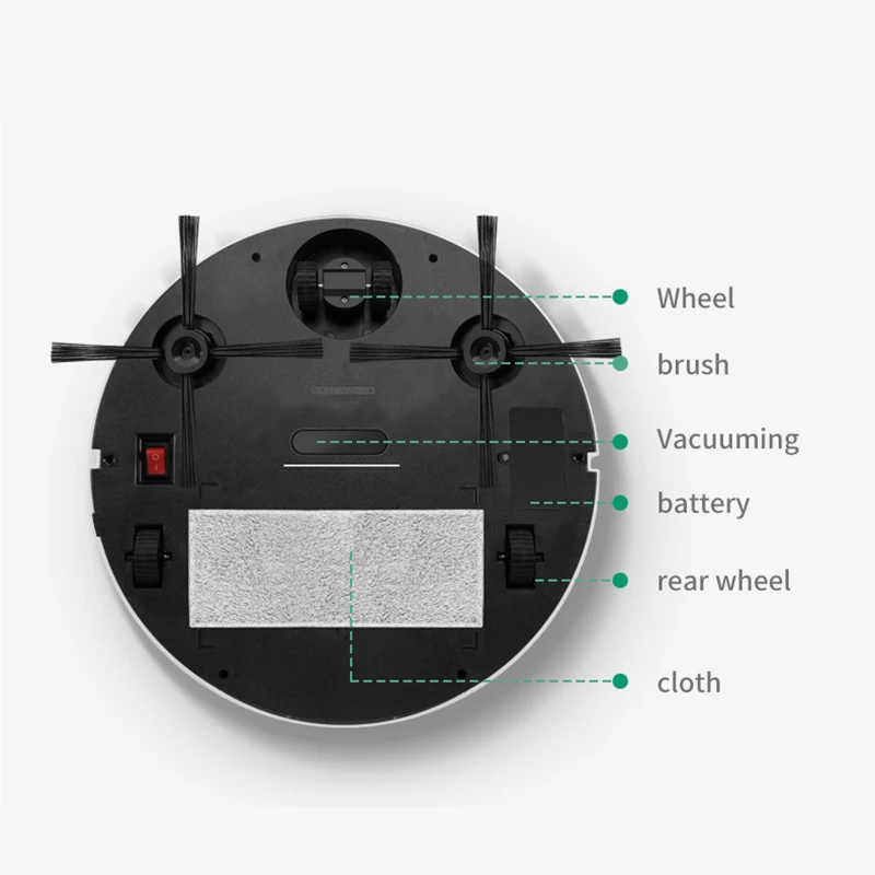 3 в 1 автоматический робот беспроводной пылесос зарядка через USB ligent Lazy Vaccum Cleaner