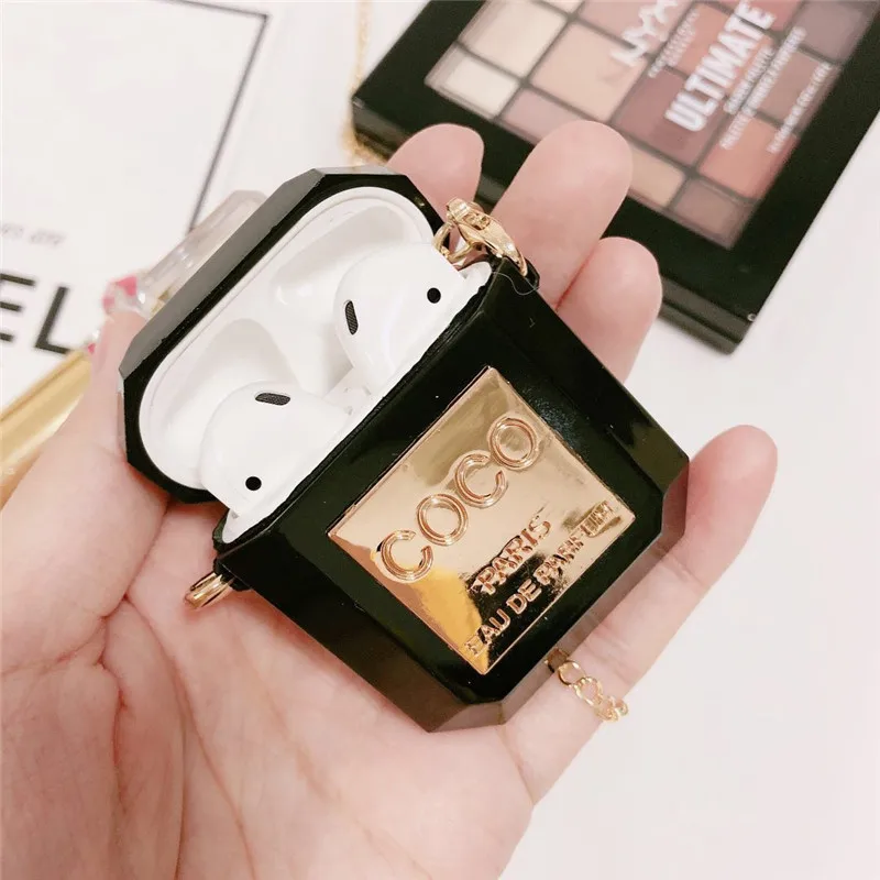 Творческий флакон духов подходит для apple AirPods с силиконовый защитный чехол и персонализированные bluetooth Беспроводные наушники с микрофоном