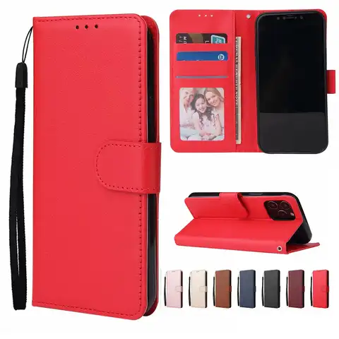Кожаный чехол-бумажник для iPhone 12 11 Pro Max Xs Max XR X, 8, 7, 6, 6s, Plus, 5S SE 2020, с отделением для карт, чехол-книжка с бумажником