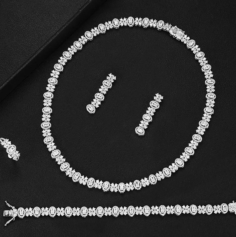 Женский теннисный набор GODKI ожерелье и серьги наборы ювелирных изделий для